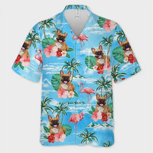 Custom Photo Beach Time - Dog & Cat Personalized Custom Unisex Tropical Hawaiian Aloha Shirt - Summer Vacation Gift, Gift For Pet Owners, Pet Lovers