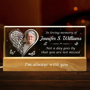 Custom Photo The Loss Is Immeasurable, But So Is The Love Left Behind - Memorial Personalized Custom Acrylic Letters 3D LED Night Light - Sympathy Gift For Family Members