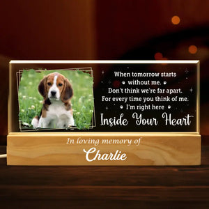 Custom Photo Paws In Heaven, Prints In Our Hearts - Memorial Personalized Custom Acrylic Letters 3D LED Night Light - Sympathy Gift For Pet Owners, Pet Lovers