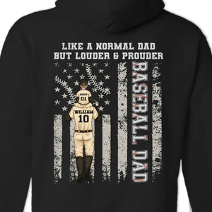 Like A Normal Dad But Louder - Family Personalized Custom Back Printed Unisex T-shirt, Hoodie, Sweatshirt - Gift For Dad, Sport Lovers, Sport Players