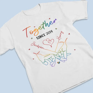 Love Is Love Forever - Couple Personalized Custom Unisex T-shirt, Hoodie, Sweatshirt - Gift For Husband Wife, Anniversary, LGBTQ+