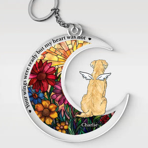 Unconditional Love Lives On - Memorial Personalized Custom Shaped Acrylic Keychain - Sympathy Gift For Pet Owners, Pet Lovers