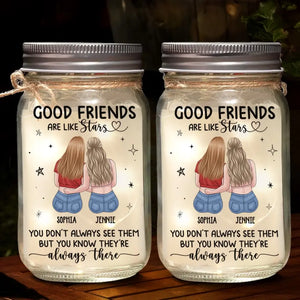 I Love The Memories That We Share Together - Bestie Personalized Custom Mason Jar Light - Gift For Best Friends, BFF, Sisters