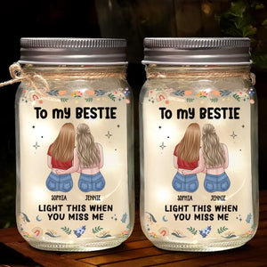 You Bring Out The Best In Me - Bestie Personalized Custom Mason Jar Light - Gift For Best Friends, BFF, Sisters