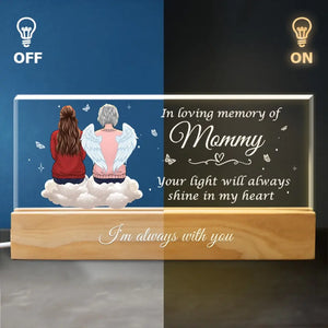 You May Be Gone From My Sight, But You Are Never Gone From My Heart - Memorial Personalized Custom Acrylic Letters 3D LED Night Light - Sympathy Gift For Family Members