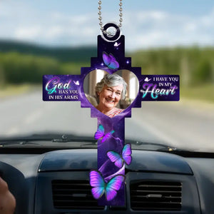 Custom Photo You Will Always Hold A Special Place In My Heart - Memorial Personalized Custom Car Ornament - Acrylic Custom Shaped - Sympathy Gift For Family Members