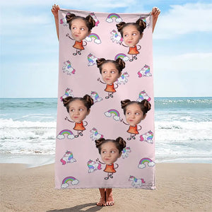 Custom Photo Pack Your Bags With Snacks And Smiles- Family Personalized Custom Beach Towel - Summer Vacation Gift For Family Members