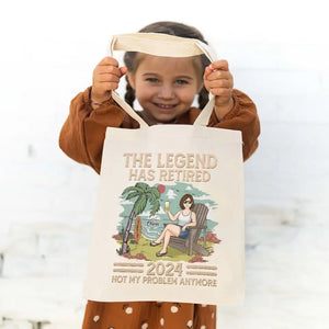 The Legend Has Retired - Personalized Custom Tote Bag - Appreciation, Retirement Gift For Coworkers, Work Friends, Colleagues