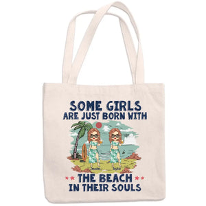 The Beach Is Calling And We Must Go - Bestie Personalized Custom Tote Bag - Summer Vacation Gift For Best Friends, BFF, Sisters