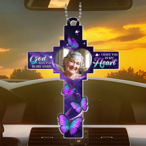 Custom Photo You Will Always Hold A Special Place In My Heart - Memorial Personalized Custom Car Ornament - Acrylic Custom Shaped - Sympathy Gift For Family Members