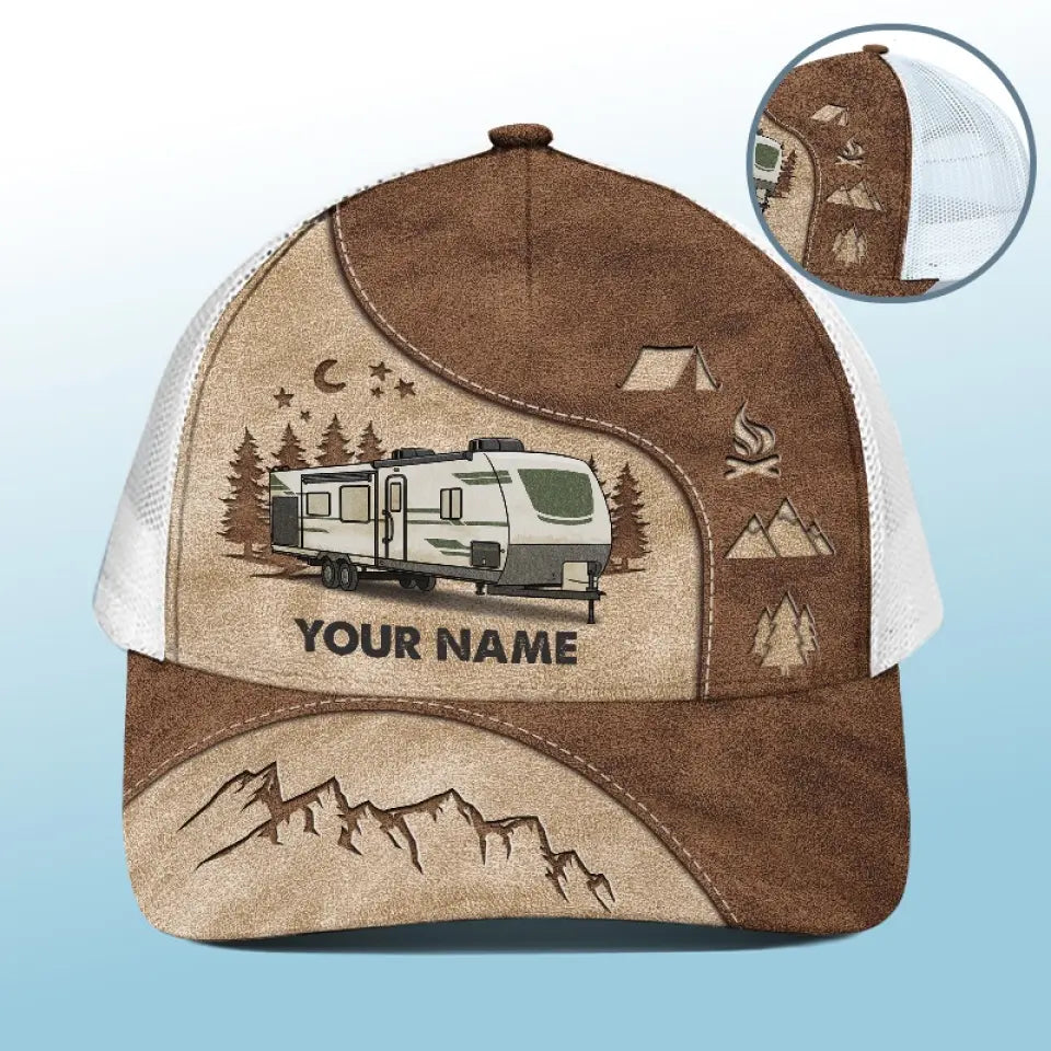 Drive Slow Drunk Campers Matter - Camping Personalized Custom Mesh-back Baseball Cap, Baseball Trucker Cap - Gift For Camping Lovers