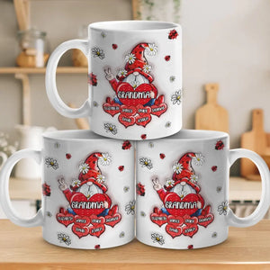 Keep You In My Heart - Family Personalized Custom 3D Inflated Effect Printed Mug - Gift For Mom, Grandma