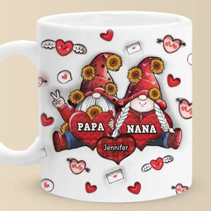 Grandparents Are A Treasure In The Family - Family Personalized Custom 3D Inflated Effect Printed Mug - Gift For Grandma, Grandpa