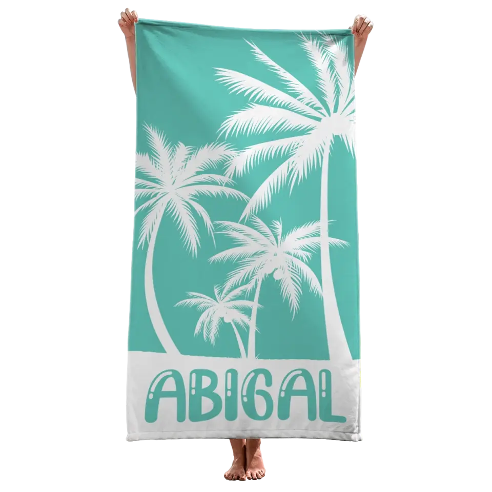 Tanned And Tipsy - Family Personalized Custom Beach Towel - Summer Vacation Gift, Birthday Pool Party Gift For Family Members