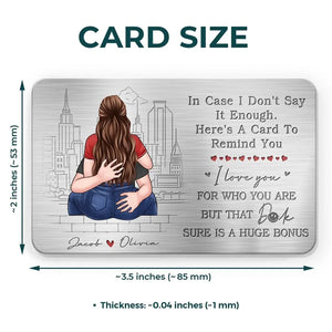 Never Enough To Say I Love You - Couple Personalized Custom Aluminum Wallet Card - Gift For Husband Wife, Anniversary