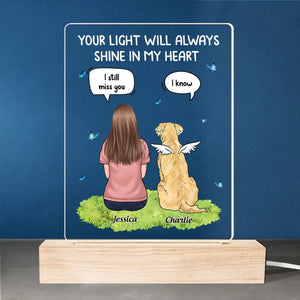 Still Here Around You - Memorial Personalized Custom Shaped 3D LED Light - Sympathy Gift For Pet Owners, Pet Lovers