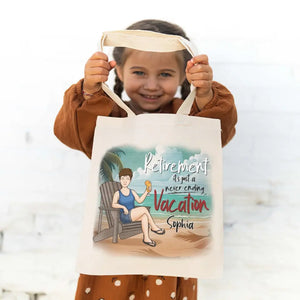 See You At The Beach - Family Personalized Custom Tote Bag - Appreciation, Retirement Gift For Grandma