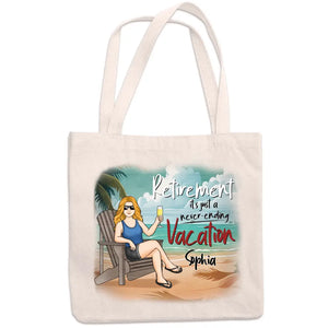 See You At The Beach - Family Personalized Custom Tote Bag - Appreciation, Retirement Gift For Grandma