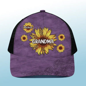 Grandmas Are Moms With Lots Of Frosting - Family Personalized Custom Mesh-back Baseball Cap, Baseball Trucker Cap - Gift For Mom, Grandma