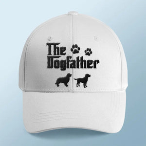 The Dogfather - Dog Personalized Custom Line Embroidered Cap - Gift For Pet Owners, Pet Lovers