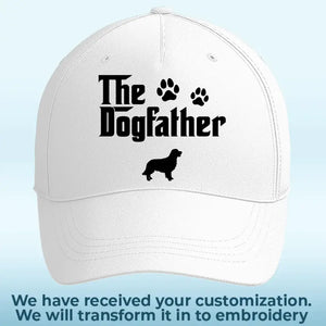 The Dogfather - Dog Personalized Custom Line Embroidered Cap - Gift For Pet Owners, Pet Lovers