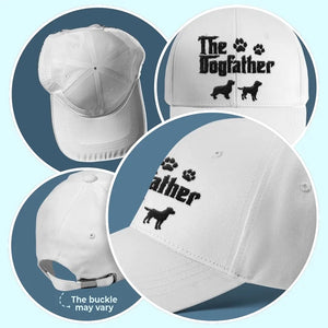 The Dogfather - Dog Personalized Custom Line Embroidered Cap - Gift For Pet Owners, Pet Lovers