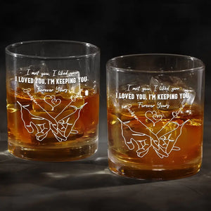 Love Is The Flower - Couple Personalized Custom Whiskey Glass - Gift For Husband Wife, Anniversary