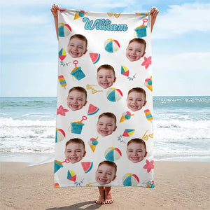 Custom Photo This Summer Is Special And Unforgettable - Family Personalized Custom Beach Towel - Summer Vacation Gift For Family Members