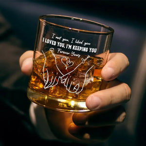 You Had Me At Hello - Couple Personalized Custom Whiskey Glass - Gift For Husband Wife, Anniversary