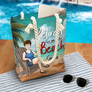 Time To Enjoy The Finer Things - Family Personalized Custom Beach Bag - Appreciation, Retirement Gift For Grandma