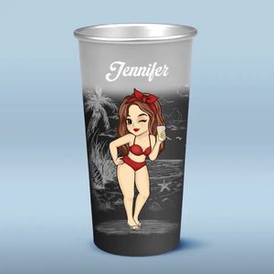 I Can Hear The Waves And Smell The Air - Bestie Personalized Custom Aluminum Changing Color Cup - Summer Vacation Gift For Best Friends, BFF, Sisters