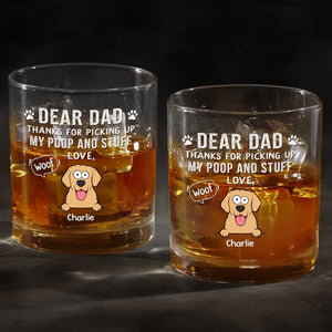 Thanks For Picking Up My Poop - Dog Personalized Custom Whiskey Glass - Gift For Pet Owners, Pet Lovers