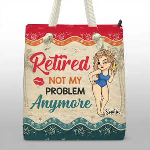 A Day At The Beach Restores The Soul - Family Personalized Custom Beach Bag - Appreciation, Retirement Gift For Grandma