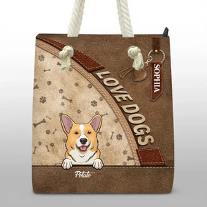 I Woof Summer Vacation - Dog Personalized Custom Beach Bag - Summer Vacation Gift For Pet Owners, Pet Lovers