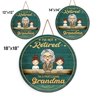 I'm A Professional Grandma - Family Personalized Custom Shaped Home Decor Wood Sign - House Warming Gift For Grandma