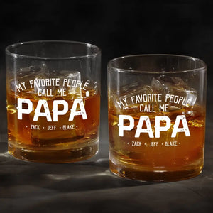 Daddy Needs Whiskey - Family Personalized Custom Whiskey Glass - Gift For Dad, Grandpa