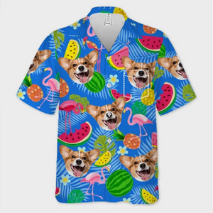 Custom Photo This Summer Is More Special And Stylish - Dog & Cat Personalized Custom Unisex Tropical Hawaiian Aloha Shirt - Summer Vacation Gift, Gift For Pet Owners, Pet Lovers