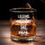 The Man, The Myth, The Whiskey Legend - Family Personalized Custom Whiskey Glass - Gift For Dad, Grandpa