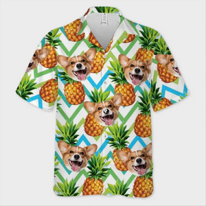 Custom Photo Fully Enjoy Tropical Summer Vibes - Dog & Cat Personalized Custom Unisex Tropical Hawaiian Aloha Shirt - Summer Vacation Gift, Gift For Pet Owners, Pet Lovers