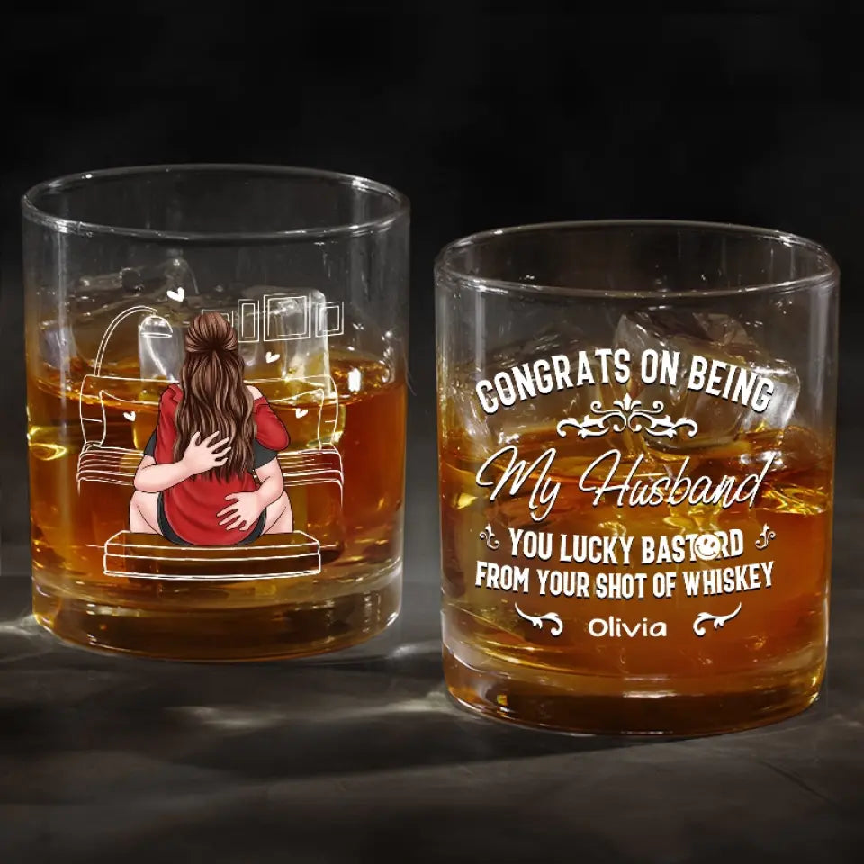 I Am Your Shot Of Whiskey - Couple Personalized Custom Whiskey Glass - Gift For Husband Wife, Anniversary