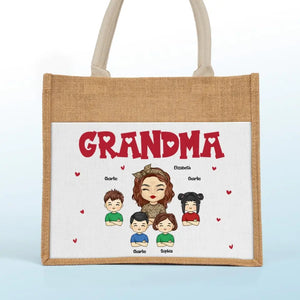 I'm A Professional Grandma - Family Personalized Custom Tote Gift Bags, Jute Tote Bags, Beach Bags - Gift For Mom, Grandma