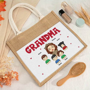 I'm A Professional Grandma - Family Personalized Custom Tote Gift Bags, Jute Tote Bags, Beach Bags - Gift For Mom, Grandma