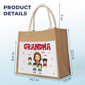 I'm A Professional Grandma - Family Personalized Custom Tote Gift Bags, Jute Tote Bags, Beach Bags - Gift For Mom, Grandma