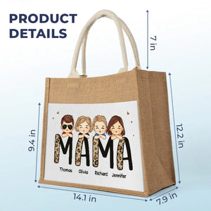 I'm A Professional Mama - Family Personalized Custom Tote Gift Bags, Jute Tote Bags, Beach Bags - Gift For Mom, Grandma