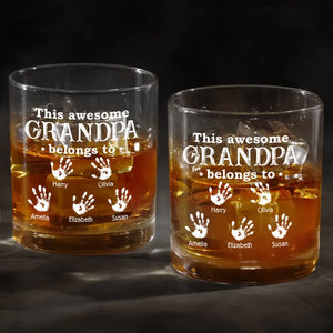 I Drink Whiskey And I Know Things - Family Personalized Custom Whiskey Glass - Gift For Dad, Grandpa