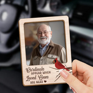 Custom Photo Butterfiles Appear When Loved Ones Are Near - Memorial Personalized Custom Car Visor Clip - Sympathy Gift For Family Members