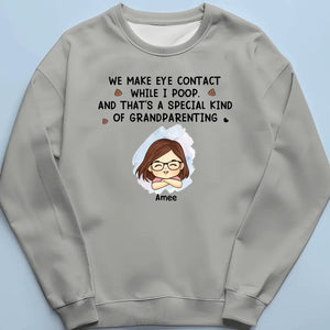 I Make Brow Contact Before I Make Eye Contact - Family Personalized Custom Unisex T-shirt, Hoodie, Sweatshirt - Gift For Family Members