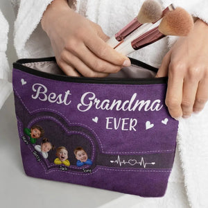 Custom Photo You Are Good Enough - Family Personalized Custom Cosmetic Bag - Gift For Mom, Grandma