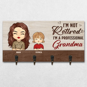 I'm A Professional Grandma - Family Personalized Custom Home Decor Key Hanger, Key Holder - House Warming Gift For Grandma