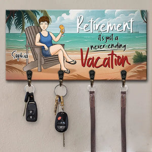 See You At The Beach - Family Personalized Custom Home Decor Key Hanger, Key Holder - House Warming Gift For Grandma